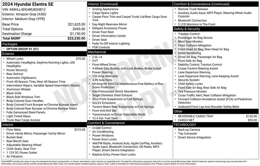 2024 Hyundai Elantra SE