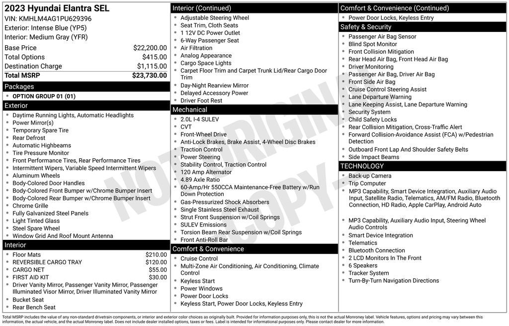 2023 Hyundai Elantra SEL