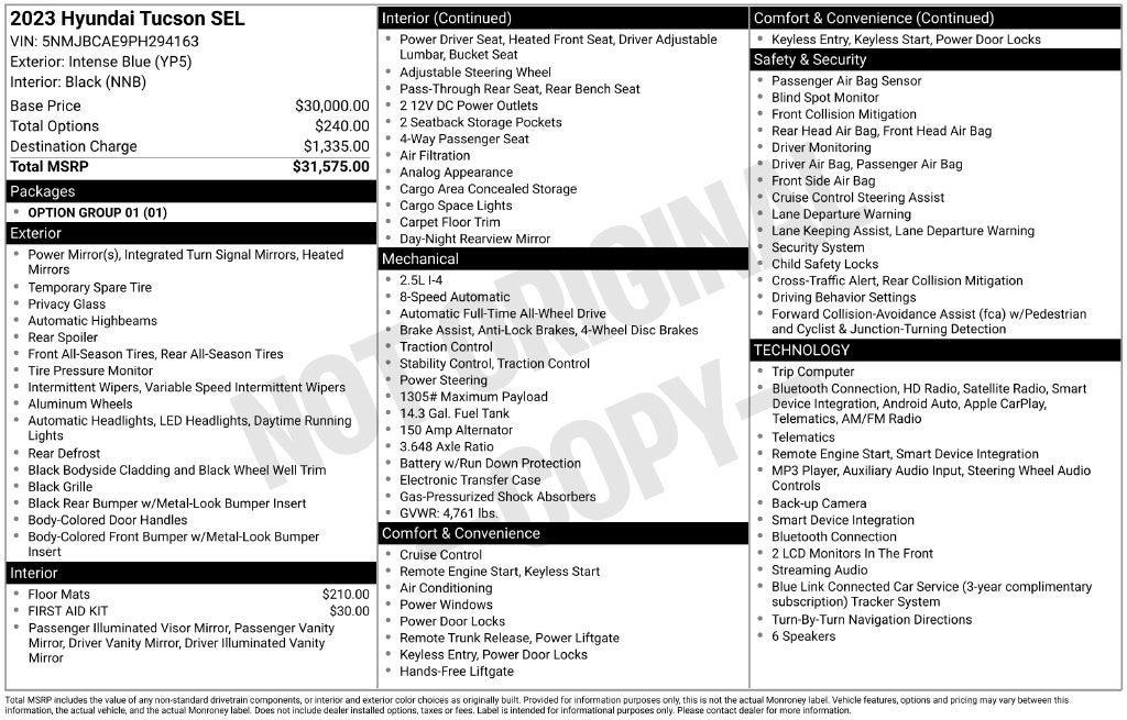 2023 Hyundai Tucson SEL