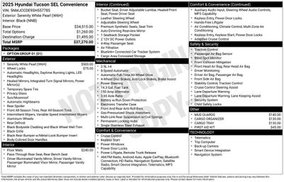 2025 Hyundai Tucson SEL Convenience