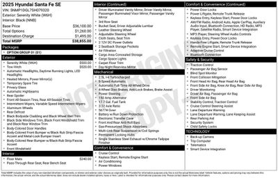 2025 Hyundai Santa Fe SE
