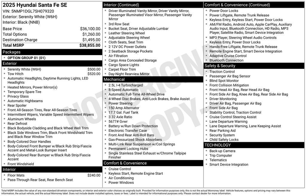 2025 Hyundai Santa Fe SE