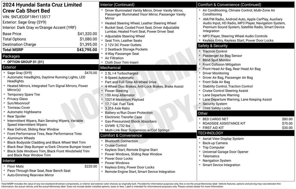 2024 Hyundai Santa Cruz Limited