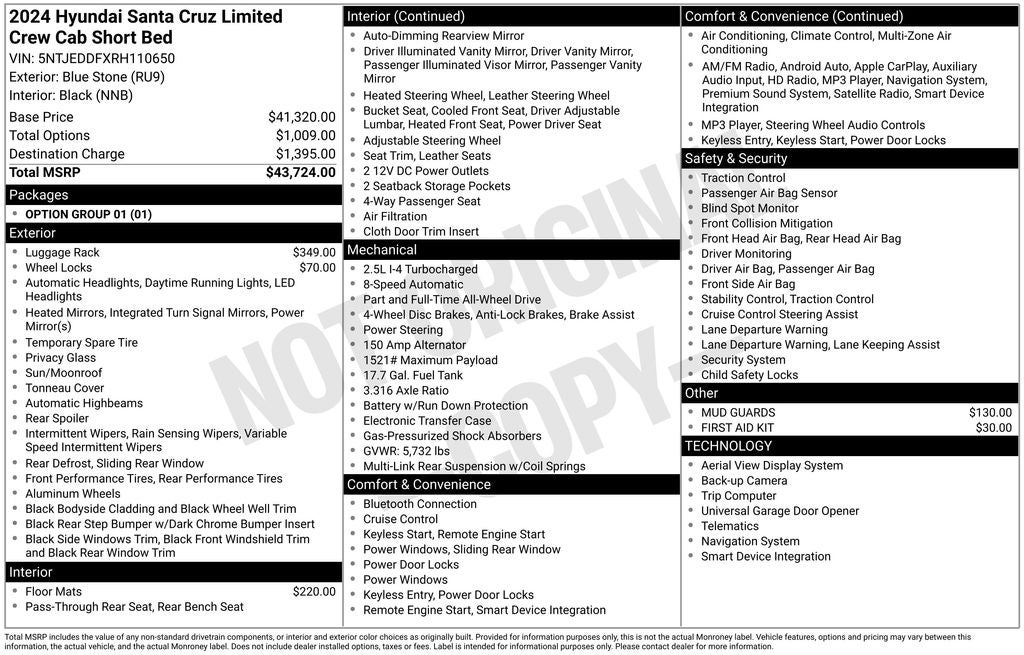 2024 Hyundai Santa Cruz Limited