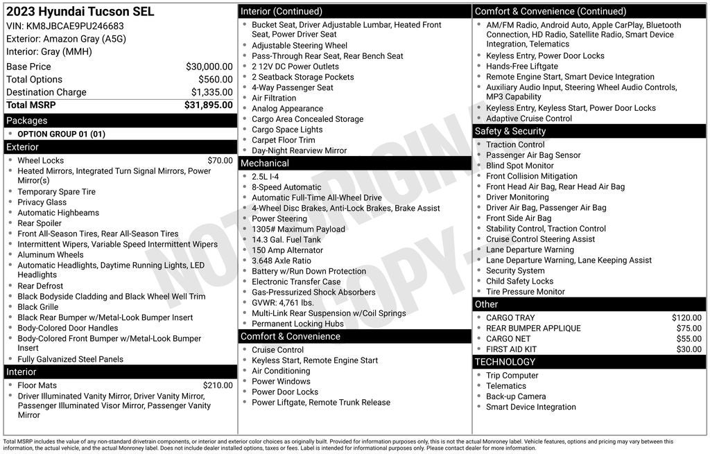 2023 Hyundai Tucson SEL