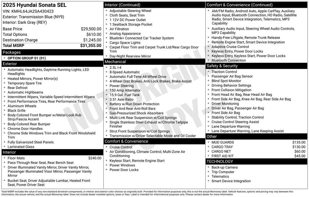 2025 Hyundai Sonata SEL AWD