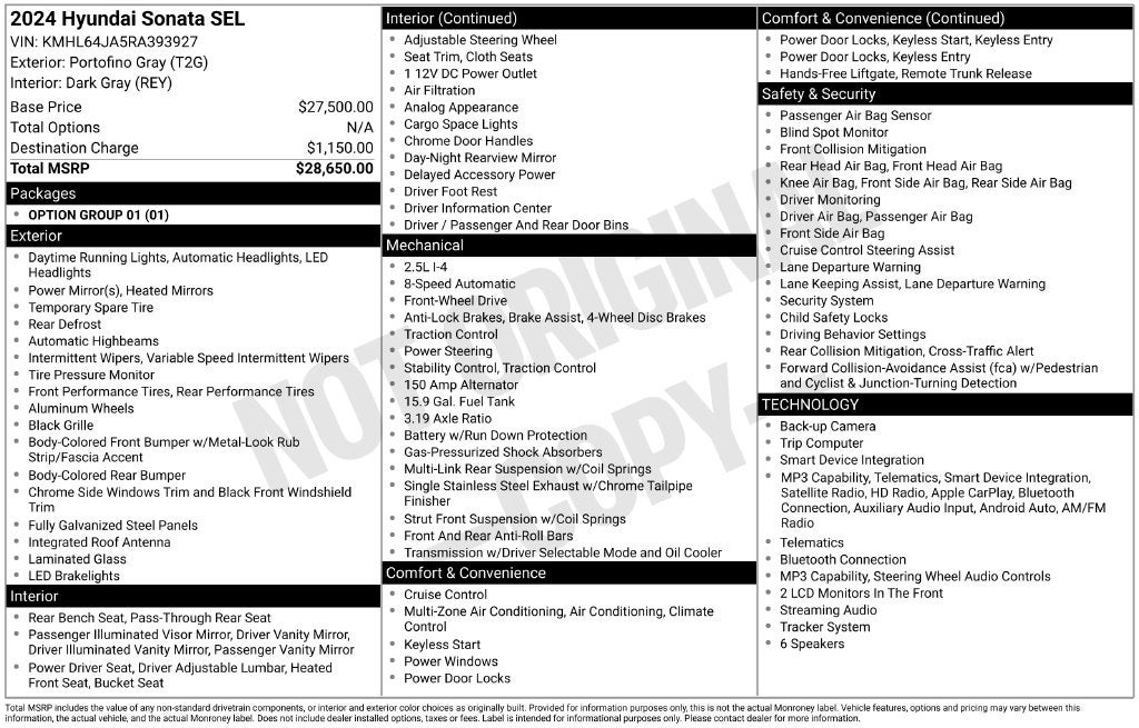 2024 Hyundai Sonata SEL