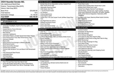 2024 Hyundai Sonata SEL AWD
