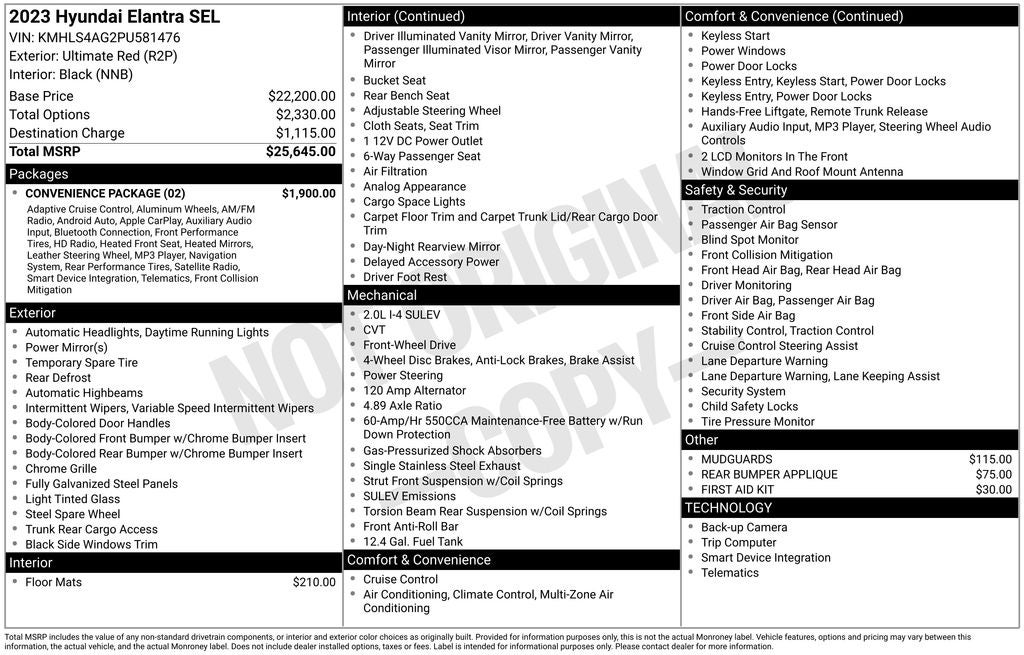 2023 Hyundai Elantra SEL
