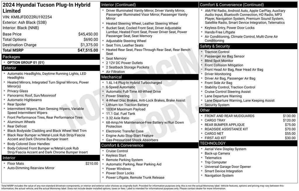 2024 Hyundai Tucson Plug-In Hybrid Limited