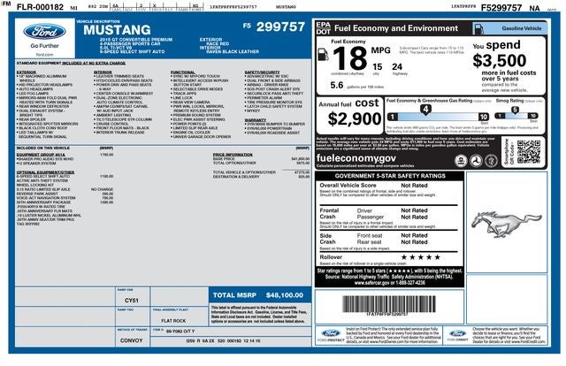 2015 Ford Mustang GT Premium