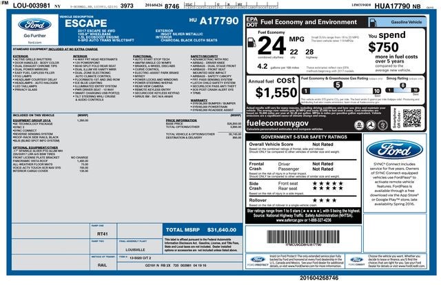 2017 Ford Escape SE