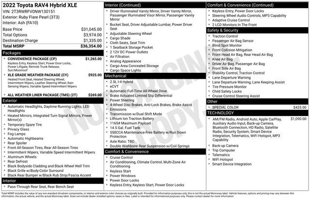 2022 Toyota RAV4 Hybrid XLE