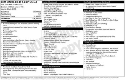 2025 Mazda Mazda CX-30 2.5 S Preferred Package