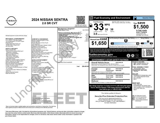 2024 Nissan Sentra SR