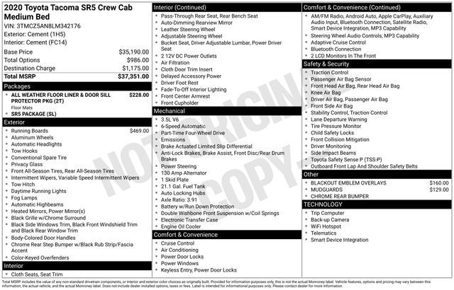 2020 Toyota Tacoma SR5 V6