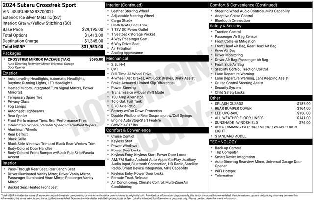 2024 Subaru Crosstrek Sport