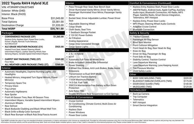 2022 Toyota RAV4 Hybrid XLE