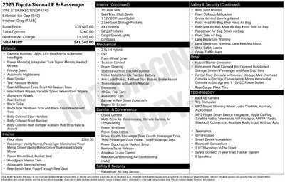 2025 Toyota Sienna LE 8 Passenger