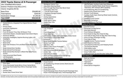 2023 Toyota Sienna LE 8 Passenger