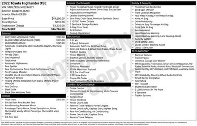 2022 Toyota Highlander XSE