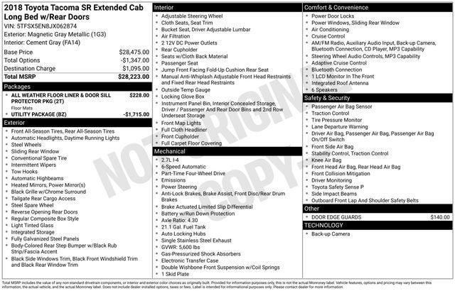 2018 Toyota Tacoma SR