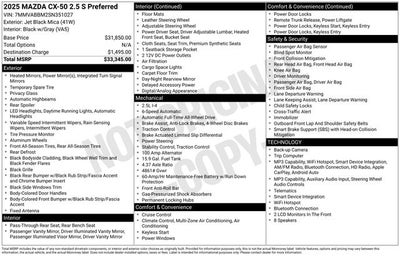 2025 Mazda Mazda CX-50 2.5 S Preferred Package