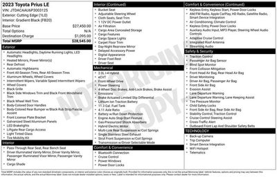 2023 Toyota Prius LE