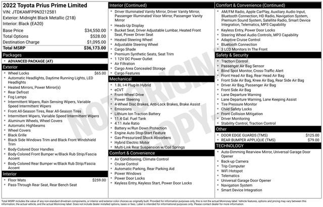 2022 Toyota Prius Prime Limited
