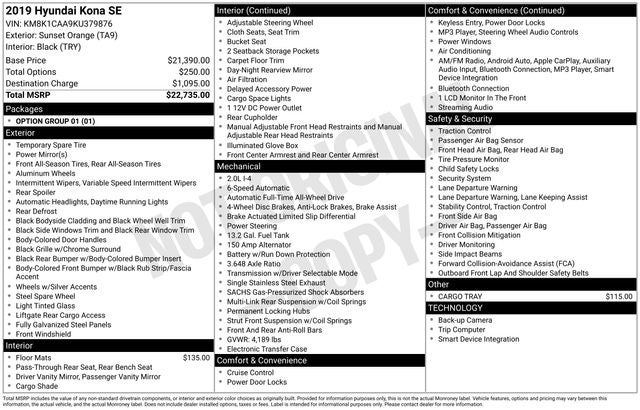 2019 Hyundai Kona SE