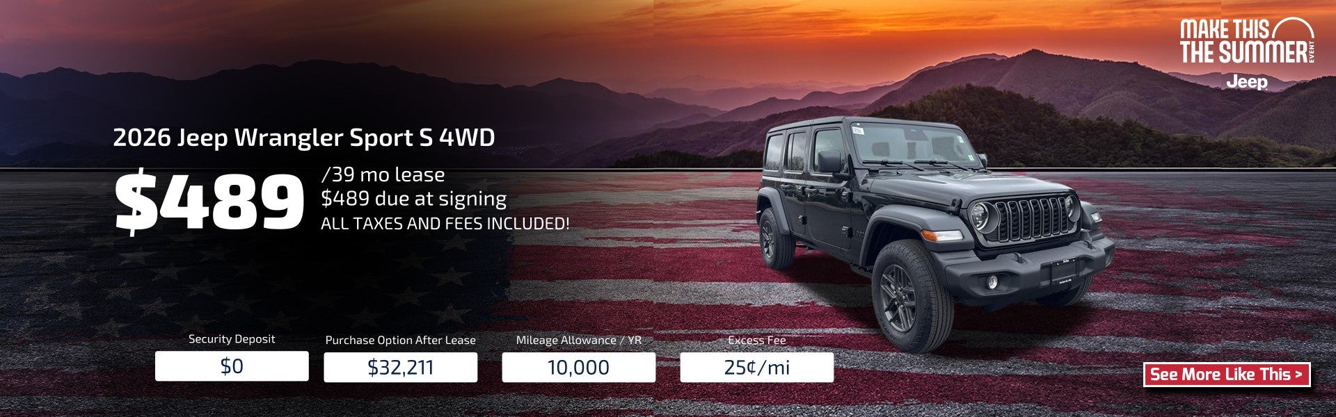 wrangler lease special