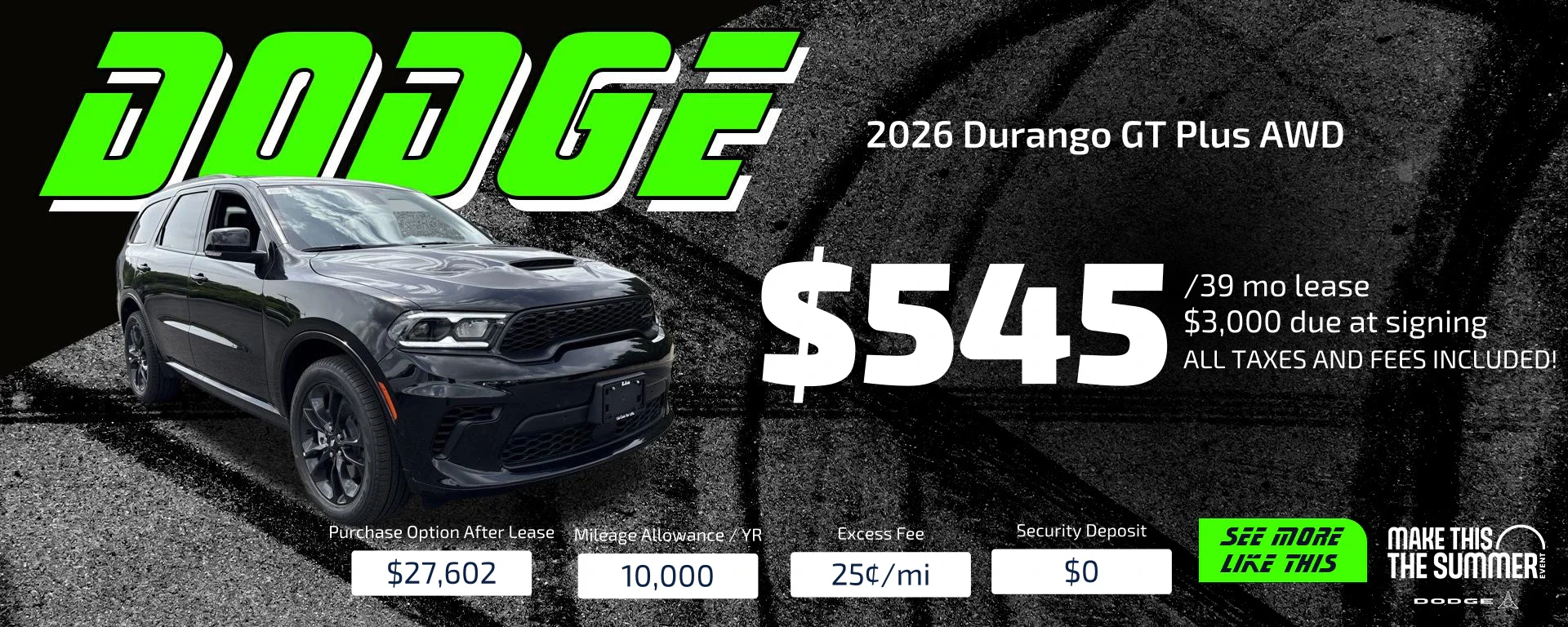 durango lease special
