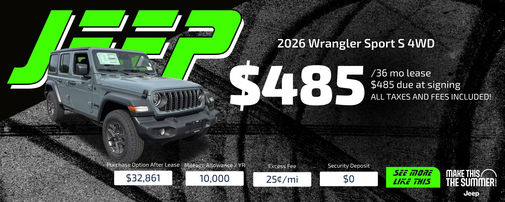 wrangler lease special