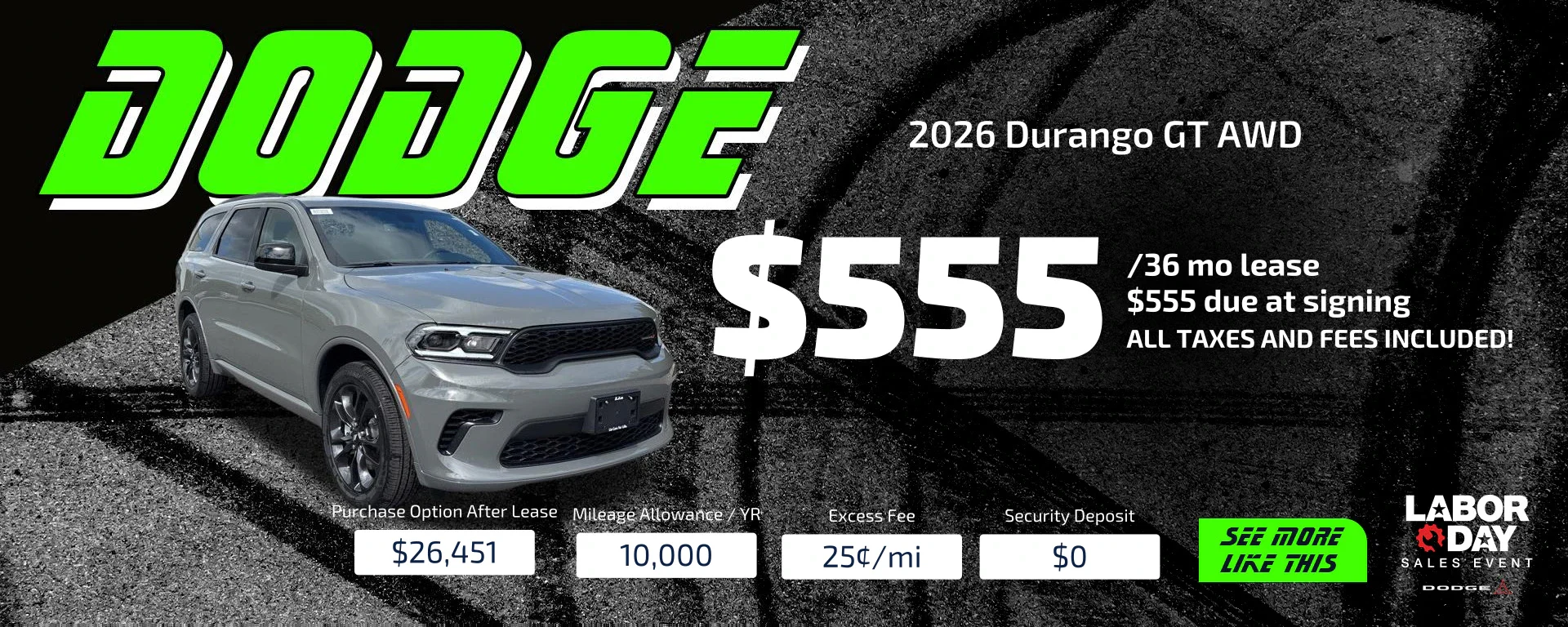 durango lease special