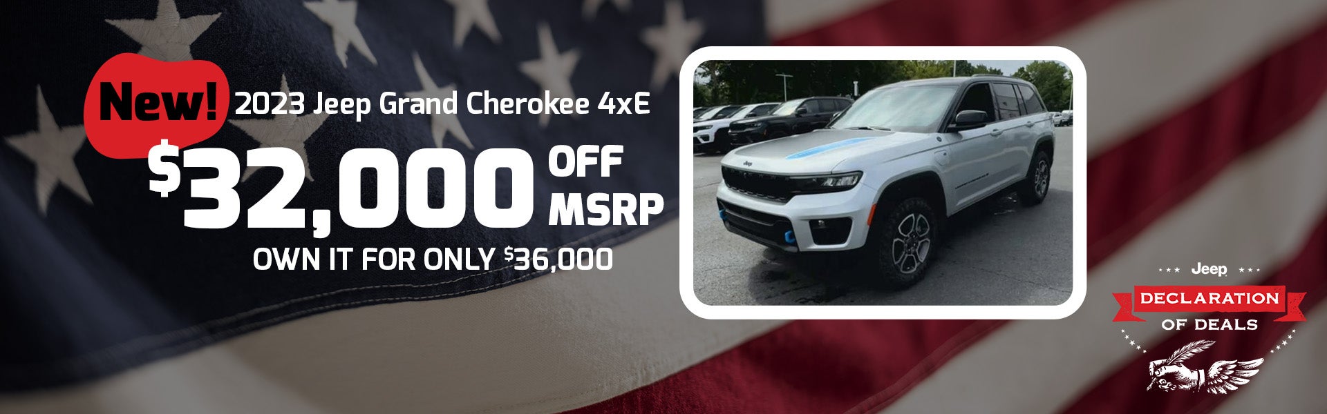 $32000 off Grand Cherokee