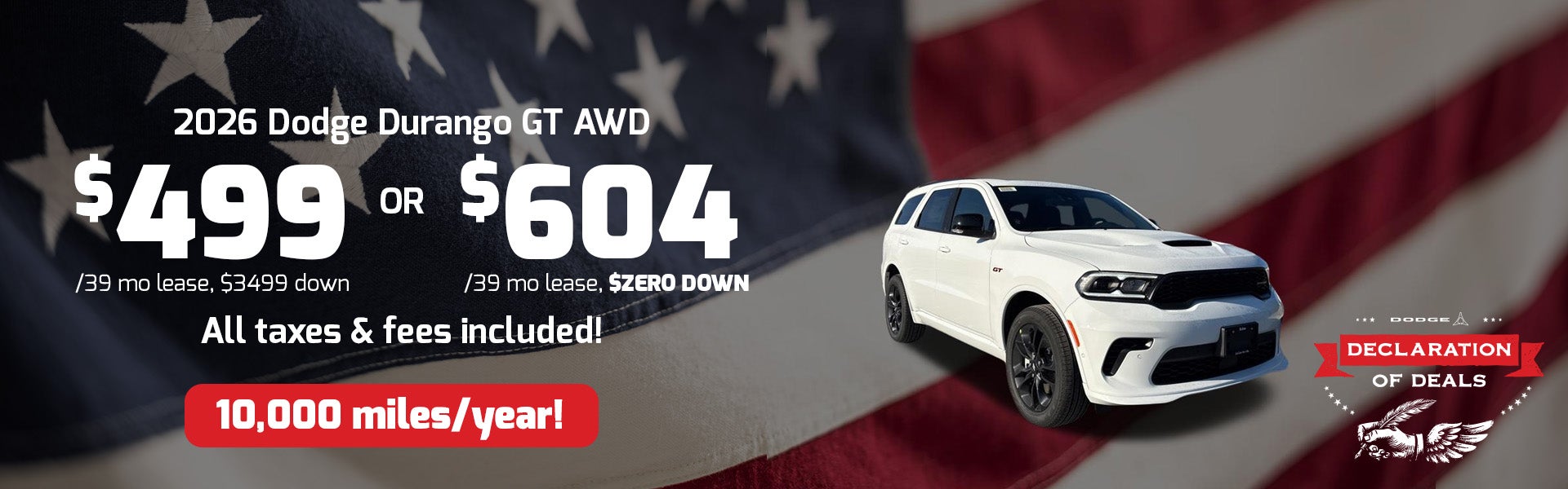 durango lease special