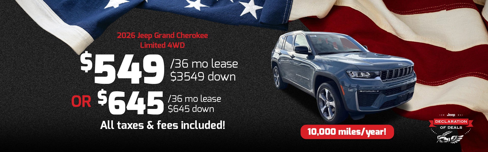 grand cherokee lease special