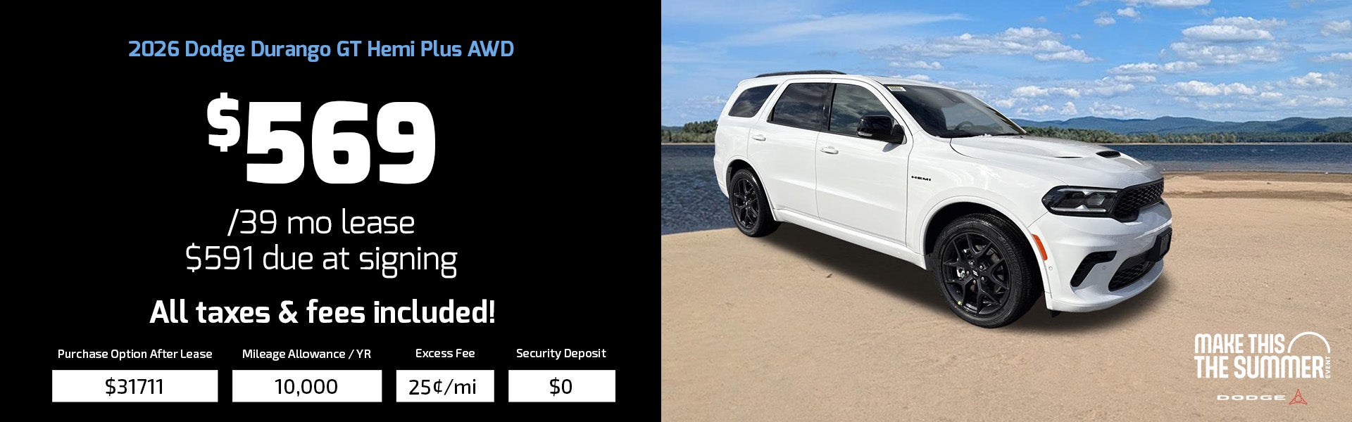 durango lease special