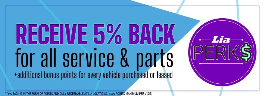 5% back on service parts offer banner